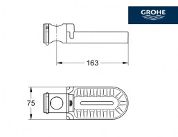 MEDIDAS JABONERA BARRA DUCHA RELEXA PLUS GROHE